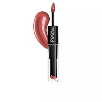 L’Oréal Paris Make-Up Designer Infaillible 24H Lipstick - 404 Corail Constant - Rood - Langhoudende, Verzorgende Lippenstift -