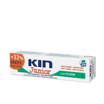 KIN JUNIOR pasta dentífrica anticaries menta suave 75 + 25 m