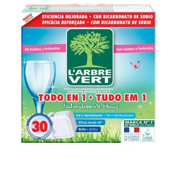 L'ARBRE VERT lavavajillas máquina "todo en 1" 30 pastillas