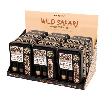 WILD SAFARI SAVAGE NAIL ART LOTE 6 pz