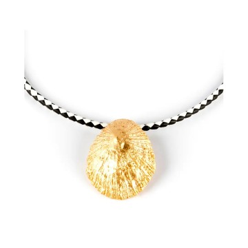 CALOBRA LUXE BLACK & WHITE necklace shiny gold 1 u